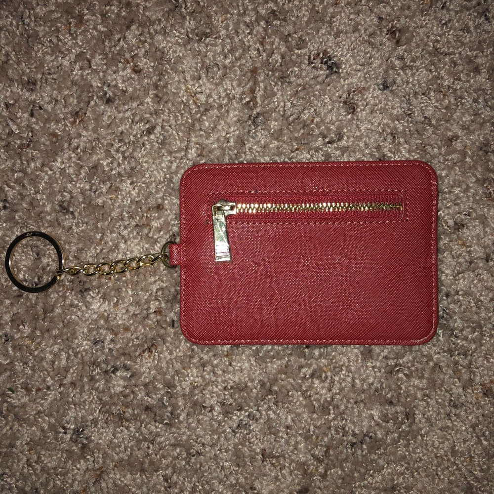 BP. Faux Leather Card Case Red
